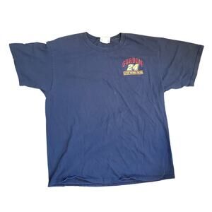 Vintage 90s Jeff Gordon Racing Embroidered Navy Blue Tee T Shirt Size XL